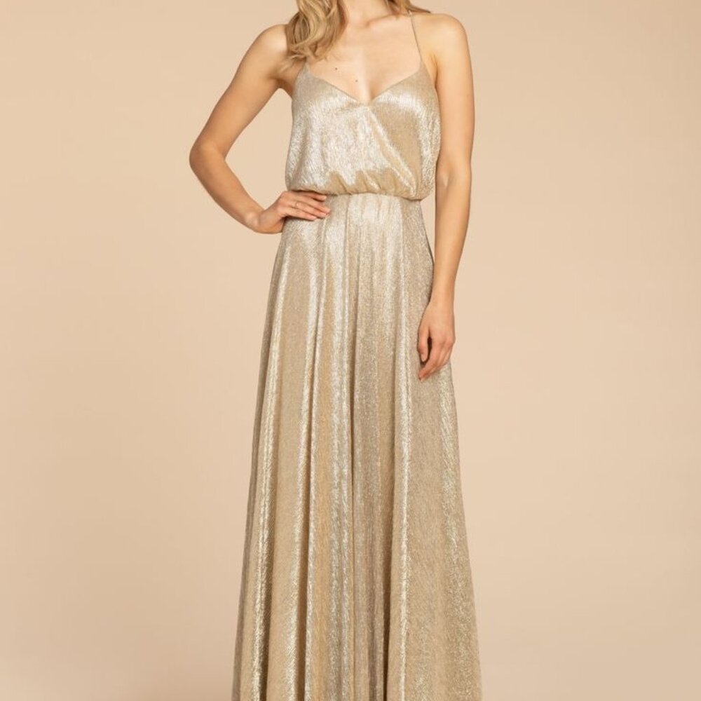NEW - HAYLEY PAIGE - 5953 Metallic Dress - GOLD - Size 10